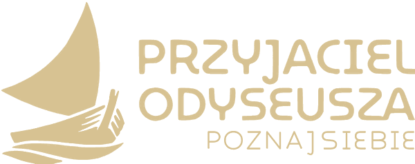 Logo Przyjaciel Odyseusza z hasłem „poznaj siebie”